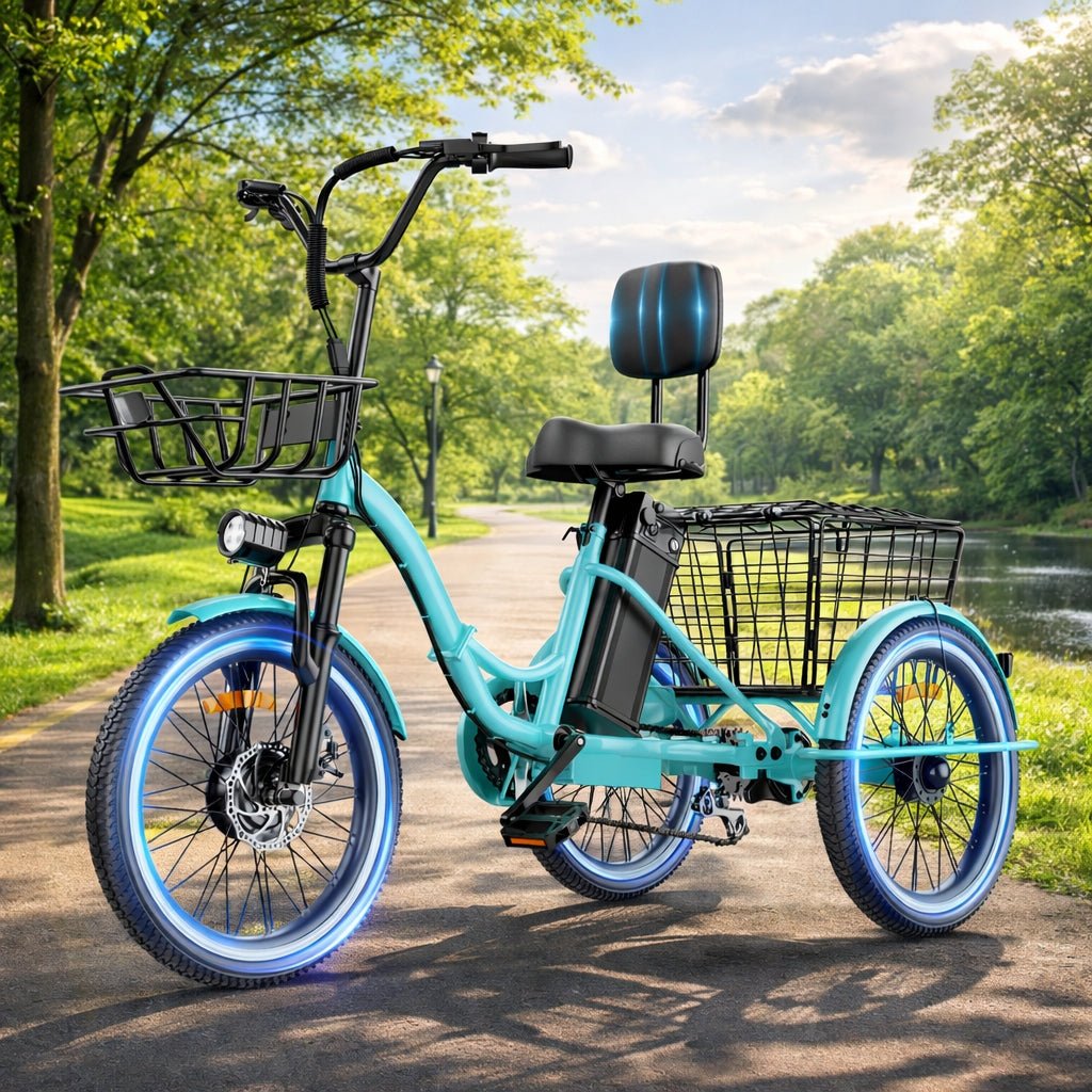 Electric Tricycle Peak 1200W With 468Wh Removable Battery product photo from Flycitymall