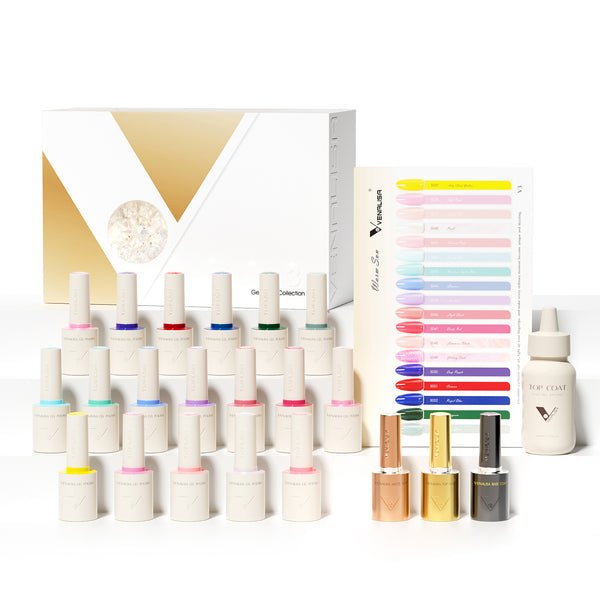 V3 Gel Polish Set 22 Pcs With Color Card TPO Free Hema Free product photo from Venalisa