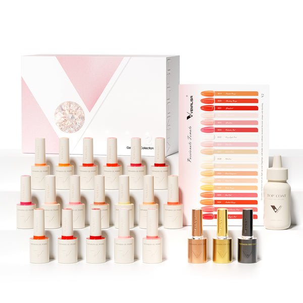 V2 Gel Polish Set 22 Pcs With Color Card TPO Free Hema Free product photo from Venalisa
