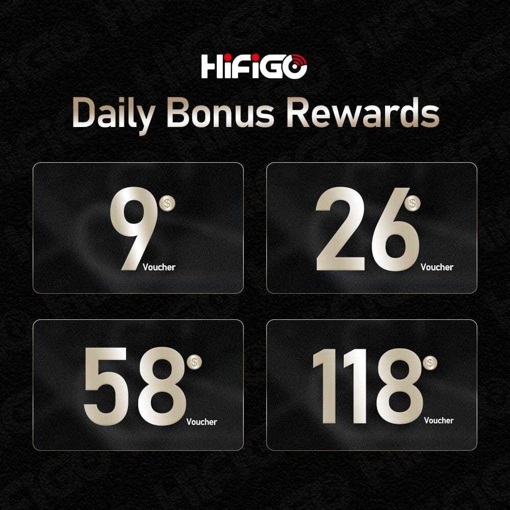 Hifigo Daily Savings Reward Code product photo from HiFiGo