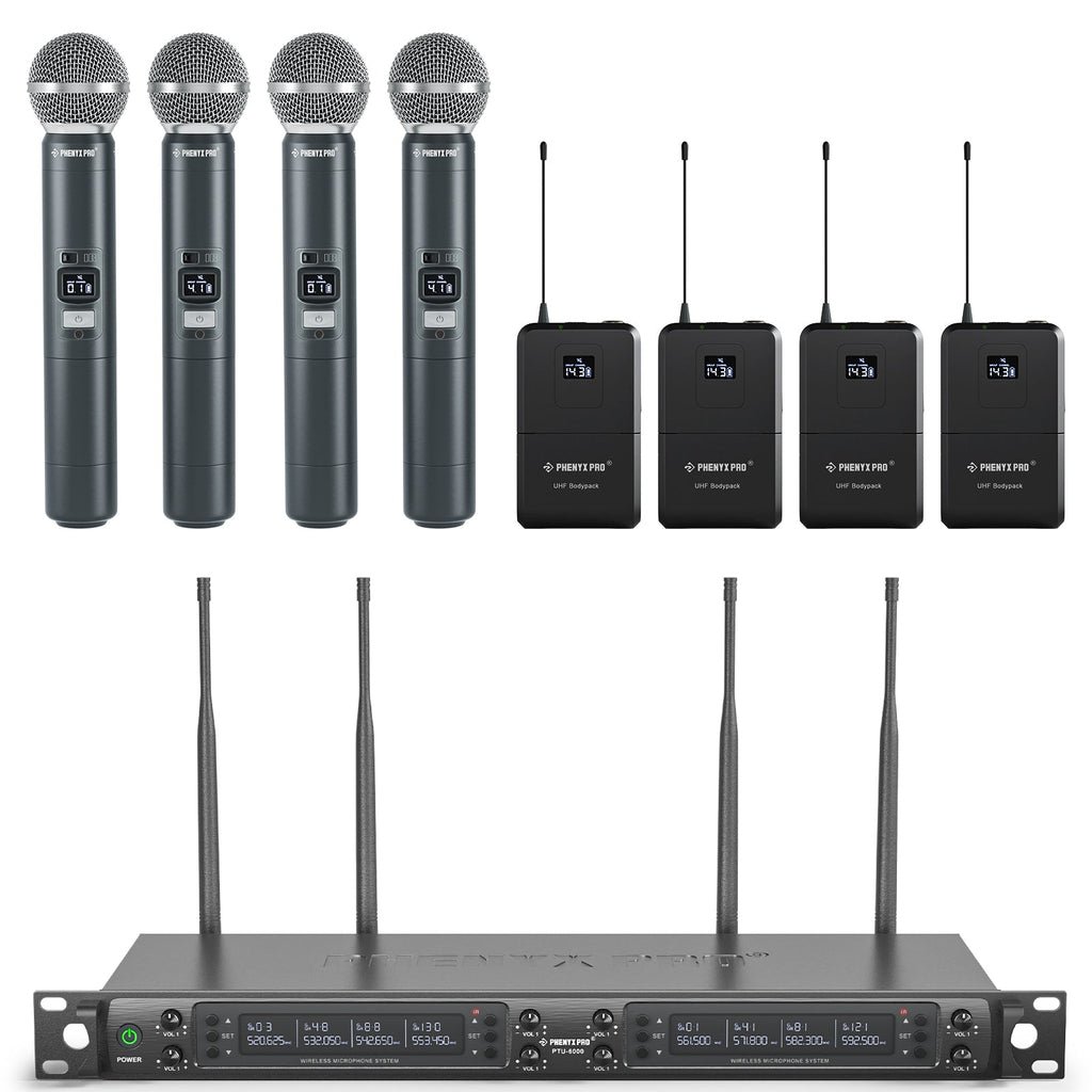 PTU-6000-4H4B 8-Ch UHF Wireless Mic System w/ Auto-Scan product photo from Phenyxpro