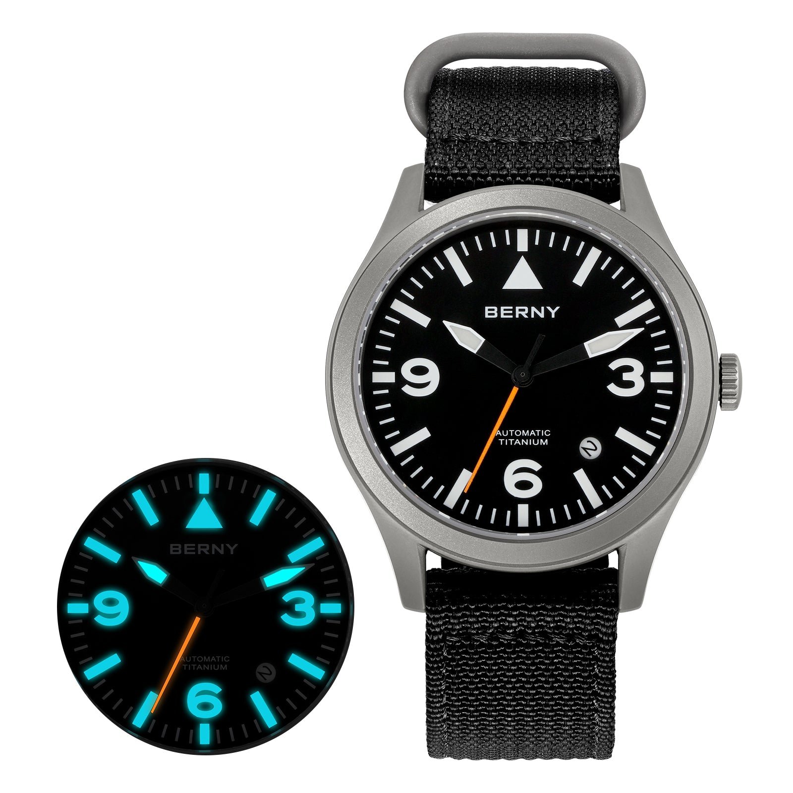 Berny Men Automatic Titanium Field Watch Amt143M product photo from Berny Watch