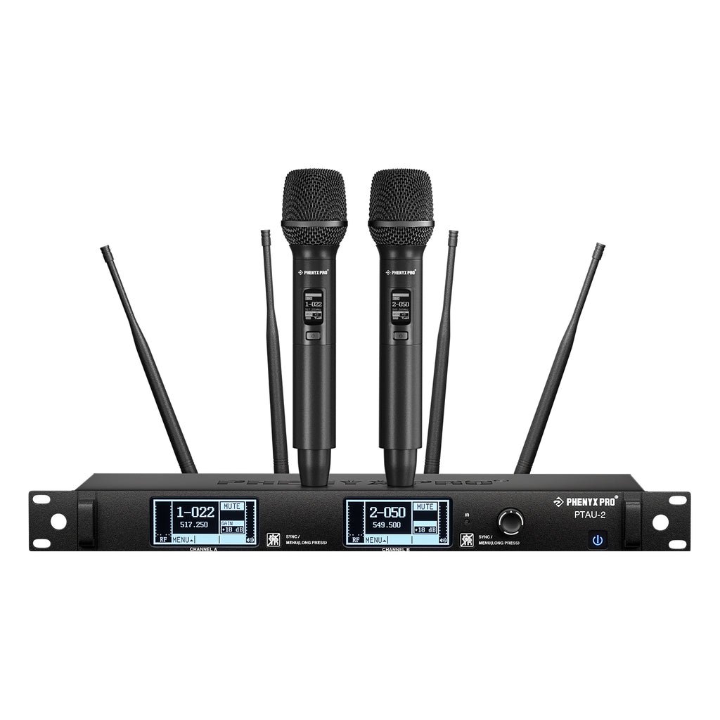 PTAU-2 Dual True Diversity Wireless Mic System product photo from Phenyxpro