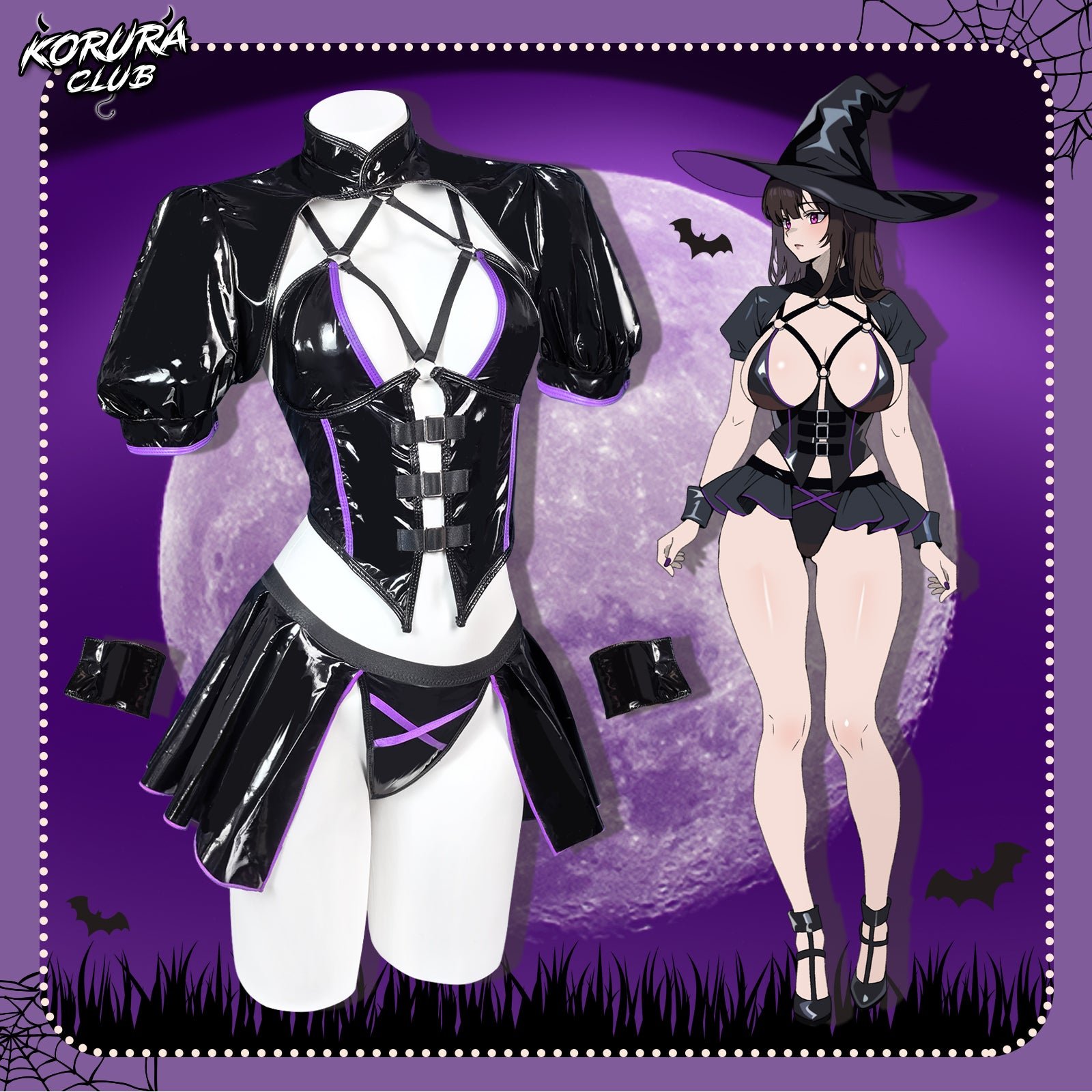 Halloween Black Witch Costume KO161 product photo from Koruraclub